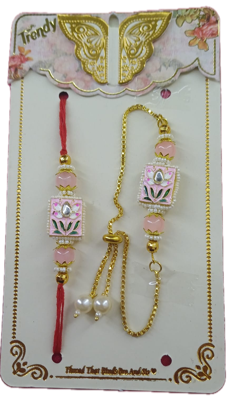 Kundan Meenakari Bracelet Set