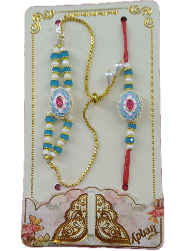 Kundan Meenakari Bracelet Set - Oval