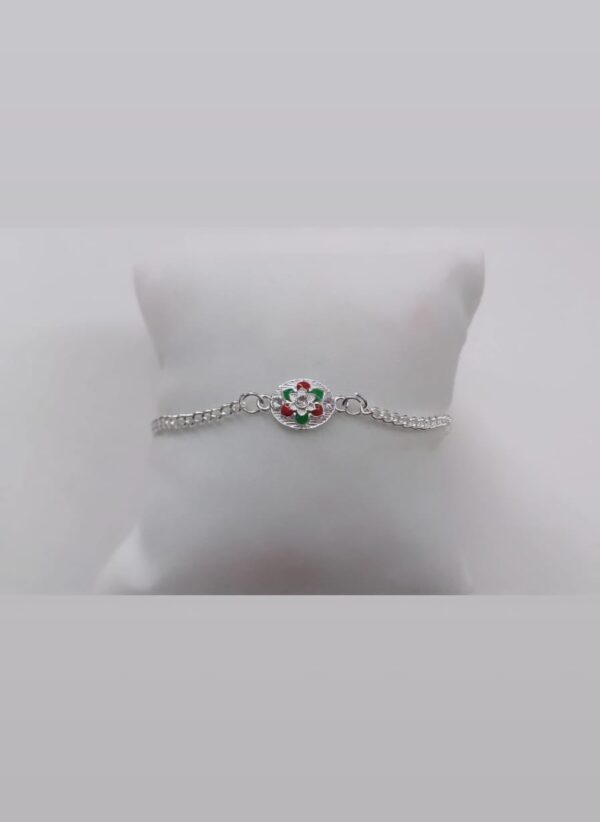 Sterling Silver color Bracelet for Men, Girls, Teens in Everlasting Design #MakeinINDIA - Image 2