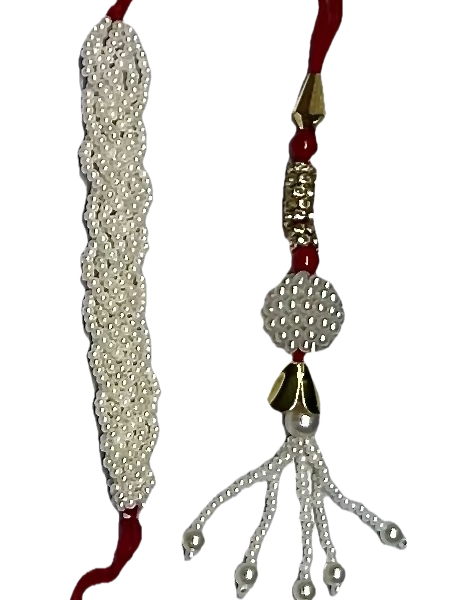 Bracelet Set with Traditional White and Red Colour - Image 3
