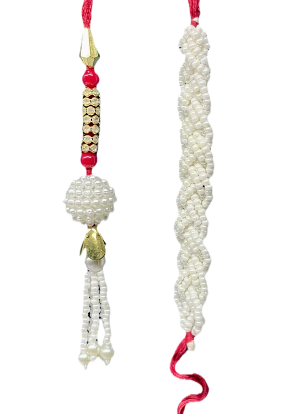 Bracelet Set with Traditional White and Red Colour