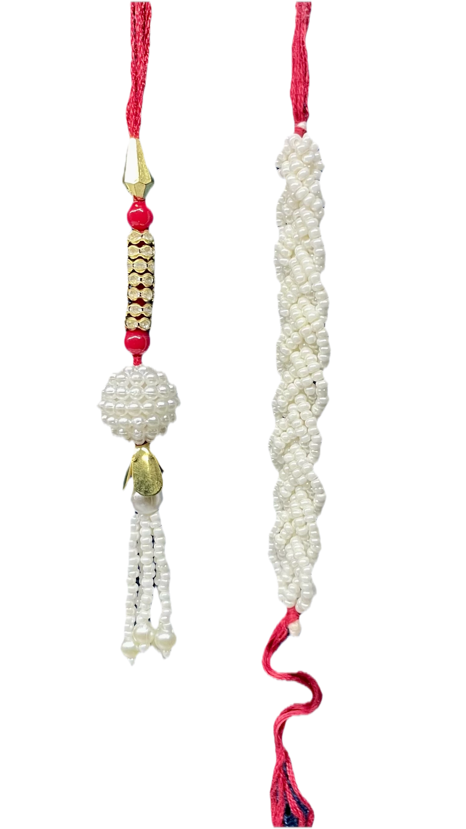Bracelet Set with Traditional White and Red Colour