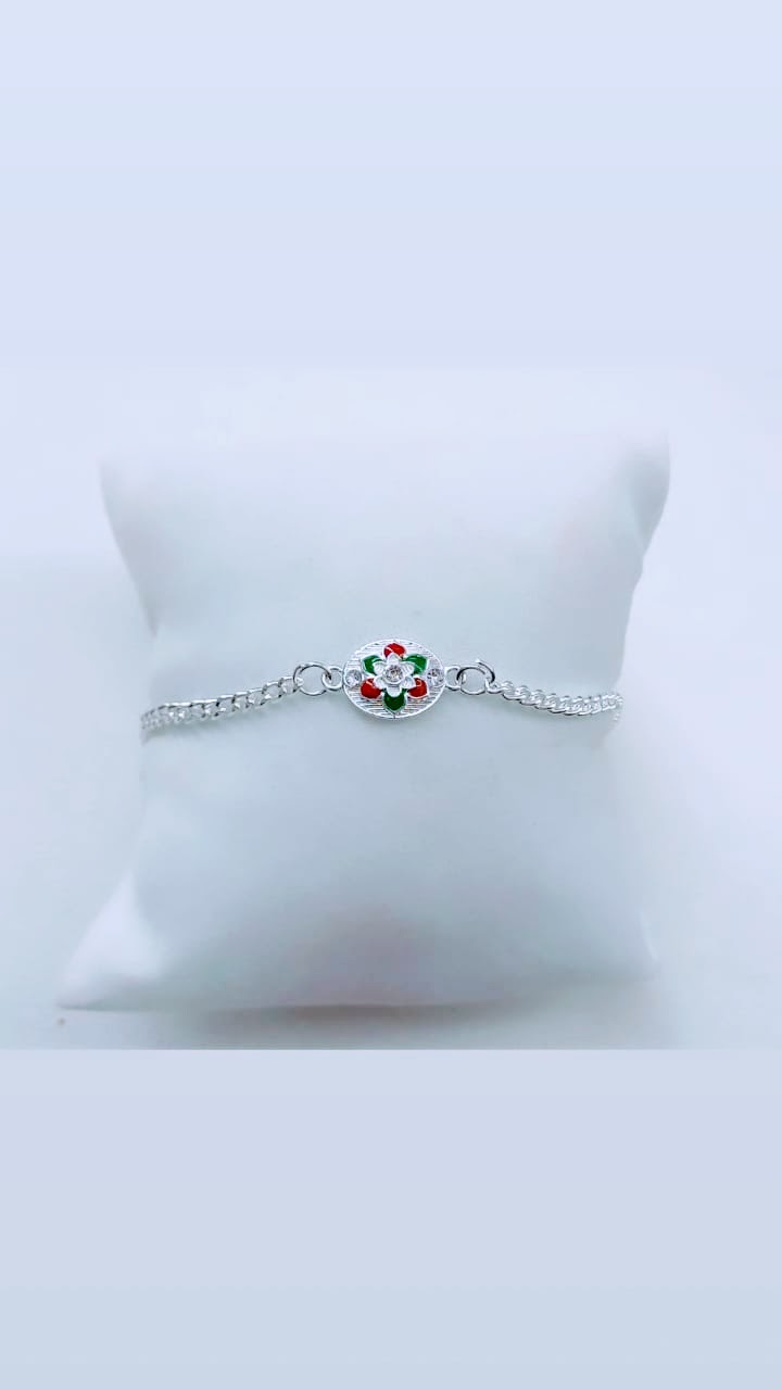Sterling Silver color Bracelet for Men, Girls, Teens in Everlasting Design #MakeinINDIA