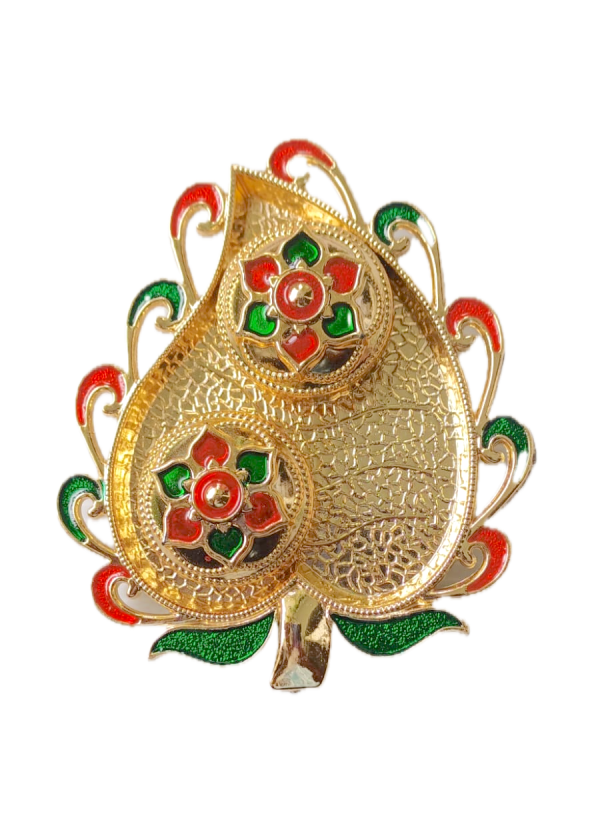 Minakari Decorative Thali with Kankavati for Wedding, Gifting, Home Decor, Festivals, Puja, Aarti - Pan