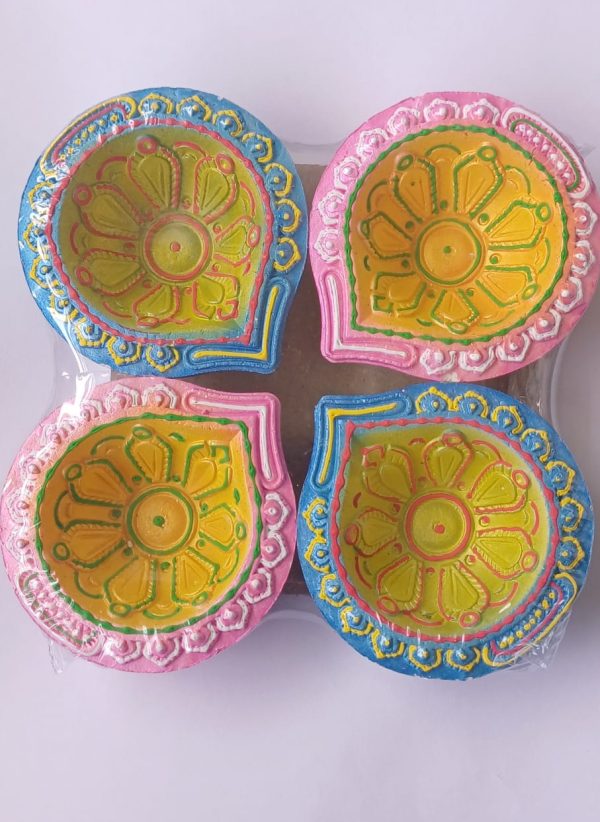 Handcrafted Diwali Diya for Home Decoration, Set of 4, Terracotta #MakeinINDIA - Image 2