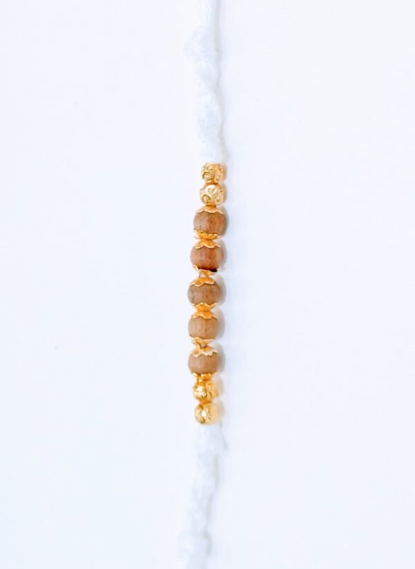 Handmade Bracelet, White Color with Rudraksha Beads, #MakeinINDIA