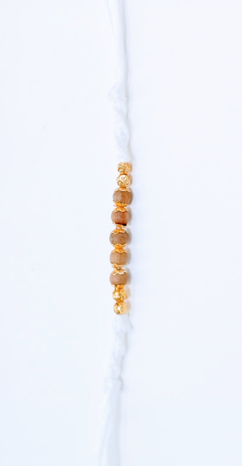 Handmade Bracelet, White Color with Rudraksha Beads, #MakeinINDIA
