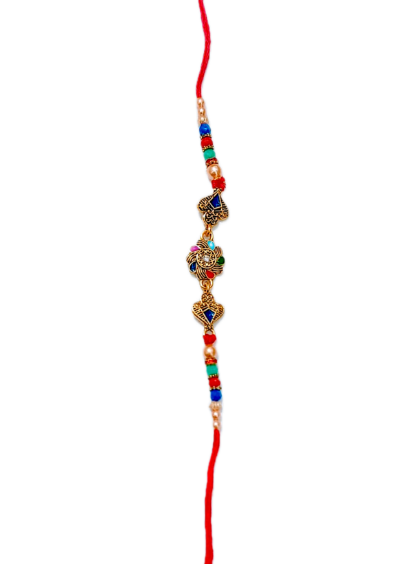 Handmade Multi-Colored Bracelet with Floral Design, Beads for Men, Women, Kids - Image 2