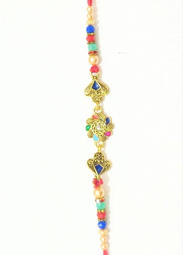 Handmade Multi-Colored Bracelet with Floral Design, Beads for Men, Women, Kids - Image 3