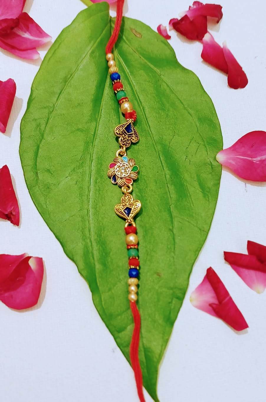 Handmade Multi-Colored Bracelet with Floral Design, Beads for Men, Women, Kids
