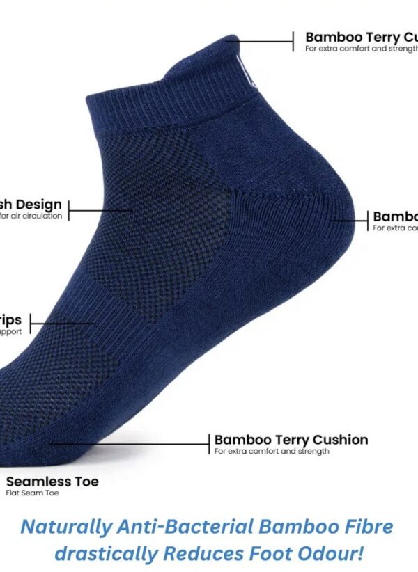 Premium Organic Bamboo Breathable Socks – Antibacterial, All-Season Comfort, Odor-Resistant and Moisture-Wicking Comfort - Image 2