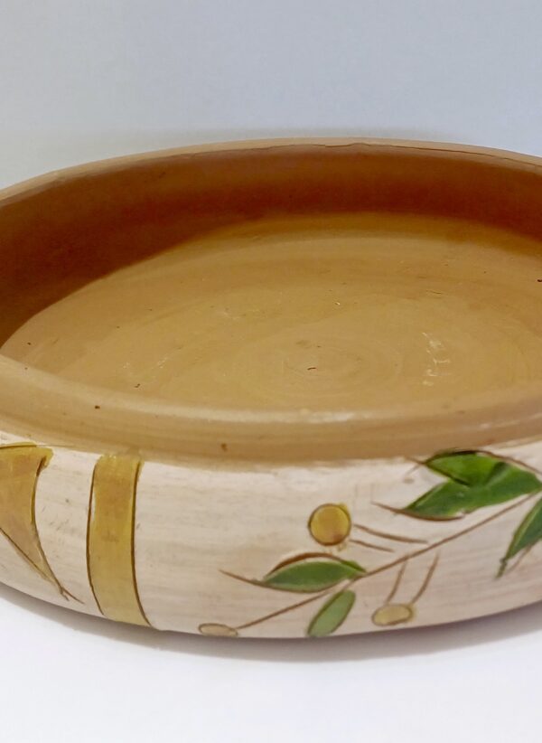 Handcrafted Terracotta Planter Bowl, Earthen Tone with Leaf Motif #MakeinINDIA