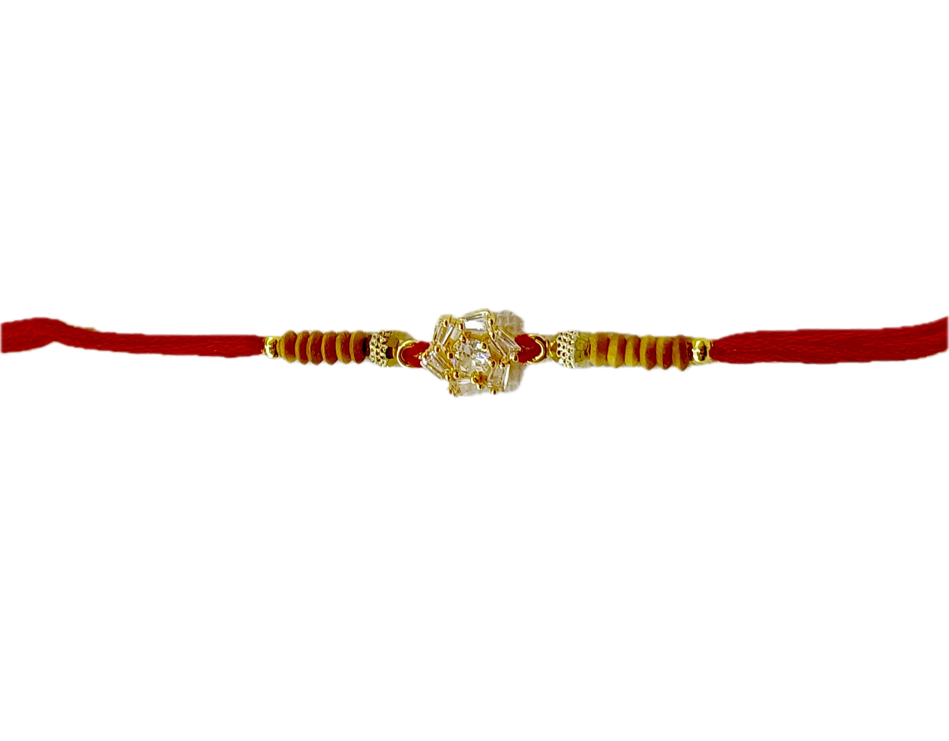 Diamond and beads connected in circle