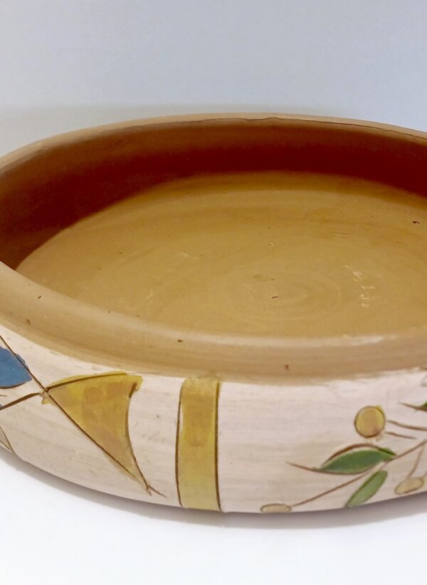 Handcrafted Terracotta Planter Bowl, Earthen Tone with Leaf Motif #MakeinINDIA - Image 3