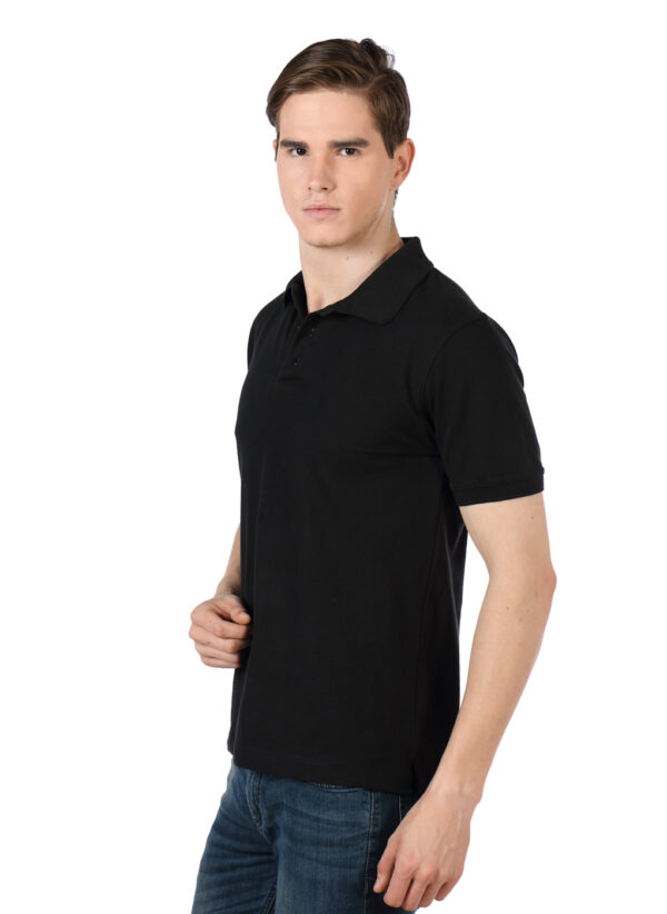 Men’s Polo Collared Tshirt - Black - Image 4