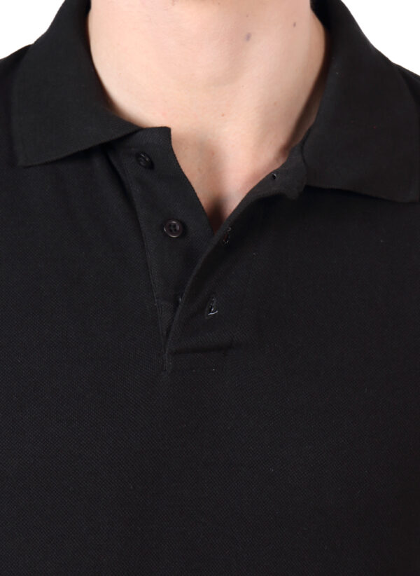 Men’s Polo Collared Tshirt - Black - Image 3