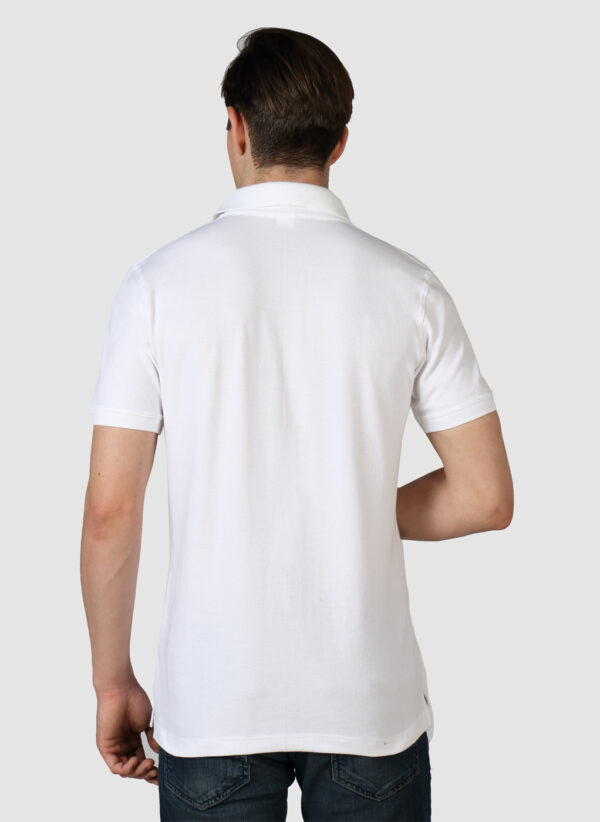 Men’s Polo Collared Tshirt - White - Image 2