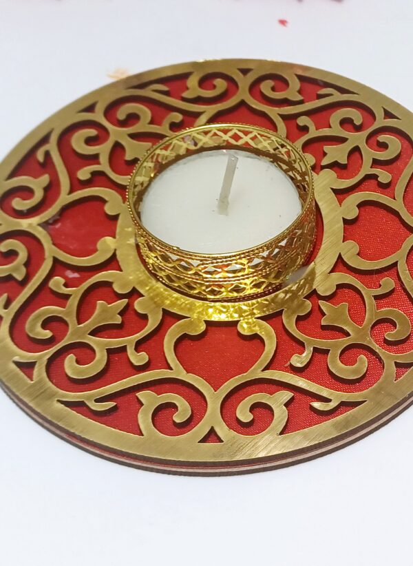 Mandala Decorative Tea Light Diya - Image 4