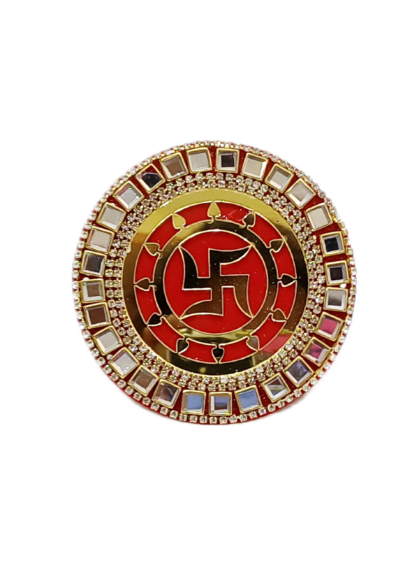 Decorative Plates with Hindu Symbols, Shubh-Labh-Swastik - Set of 3 #MakeinINDIA #HomeDecor #Decoration #Festivals - Image 5