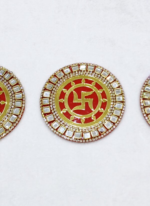 Decorative Plates with Hindu Symbols, Shubh-Labh-Swastik - Set of 3 #MakeinINDIA #HomeDecor #Decoration #Festivals - Image 8