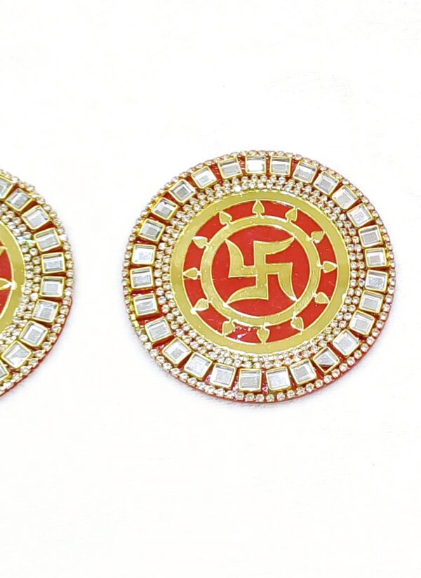 Decorative Plates with Hindu Symbols, Shubh-Labh-Swastik - Set of 3 #MakeinINDIA #HomeDecor #Decoration #Festivals - Image 9