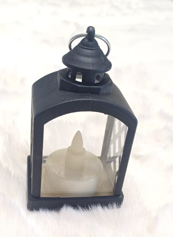 Lanterns with Cross Window Design - Black - Image 3