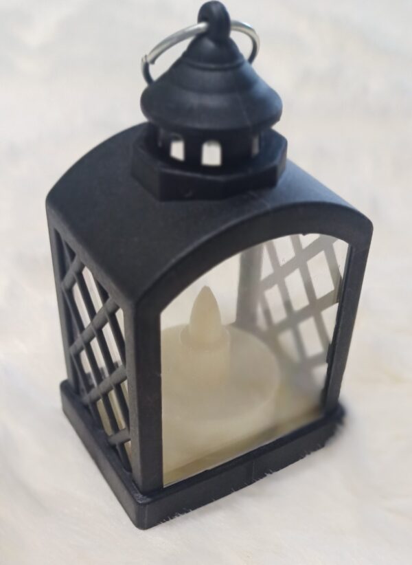 Lanterns with Cross Window Design - Black - Image 4