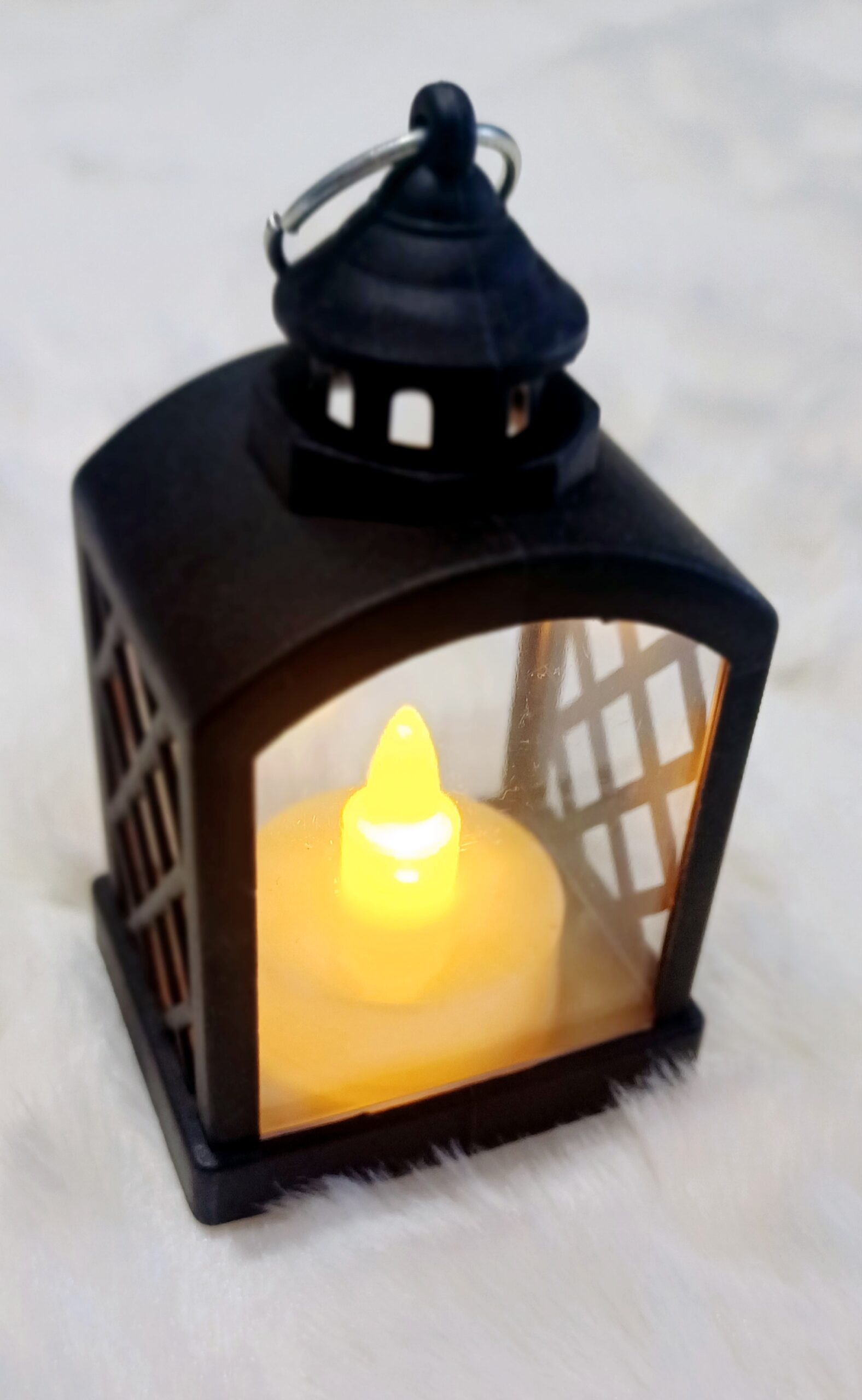 Lanterns with Cross Window Design - Black