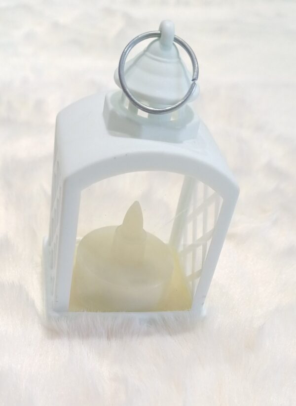 Lanterns with Cross Window Design - White - Image 2
