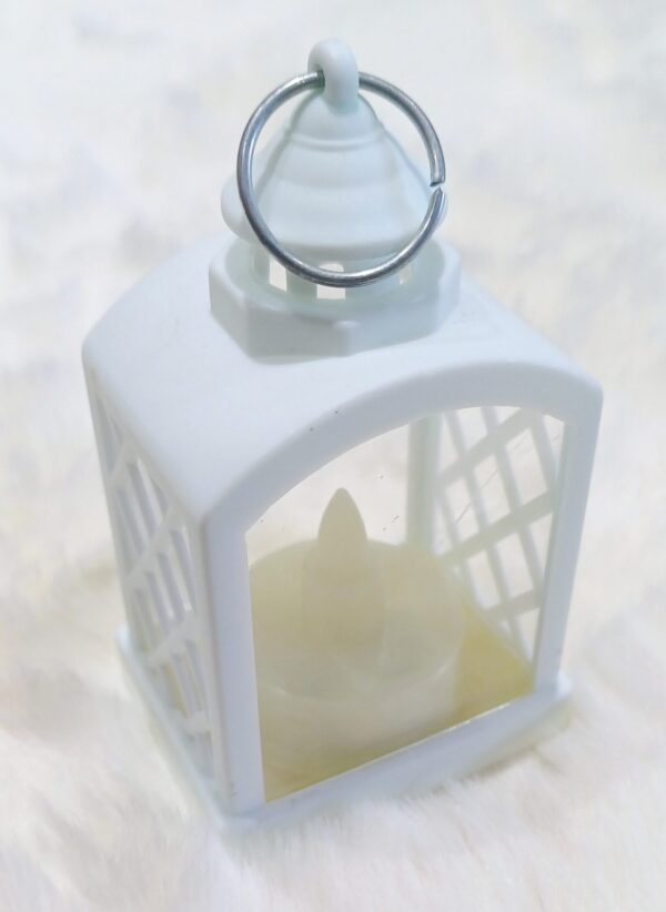 Lanterns with Cross Window Design - White - Image 3
