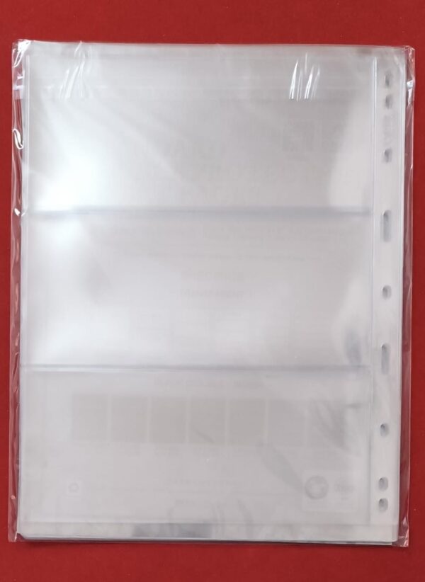 Imported Premium Quality Transparent & Double Sided Sheets - Four Pocket - 197mm X 62mm - Image 4