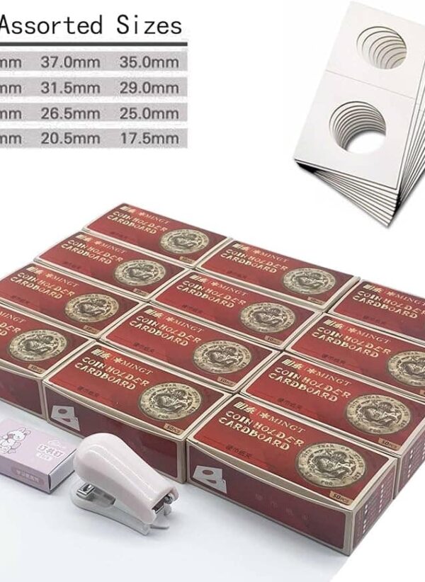 Imported Coin Cardboard Holders - Pack of 50 (2" x 2" Coin Flips) - Image 3