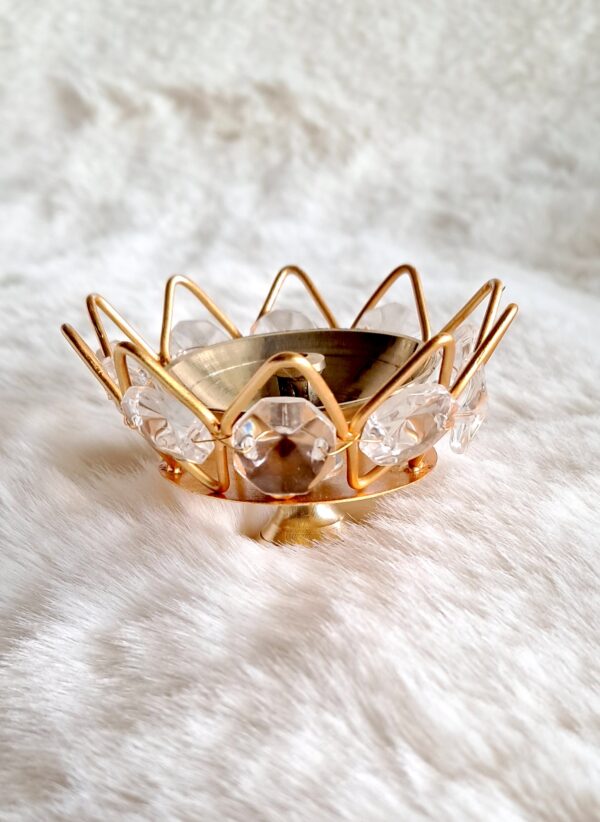 Brass Diya with Incense Stick stand - Image 4