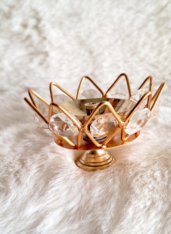 Brass Diya with Incense Stick stand - Image 5