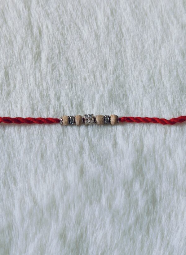 Red color with Rudrakasha beads and Square shape - Image 4