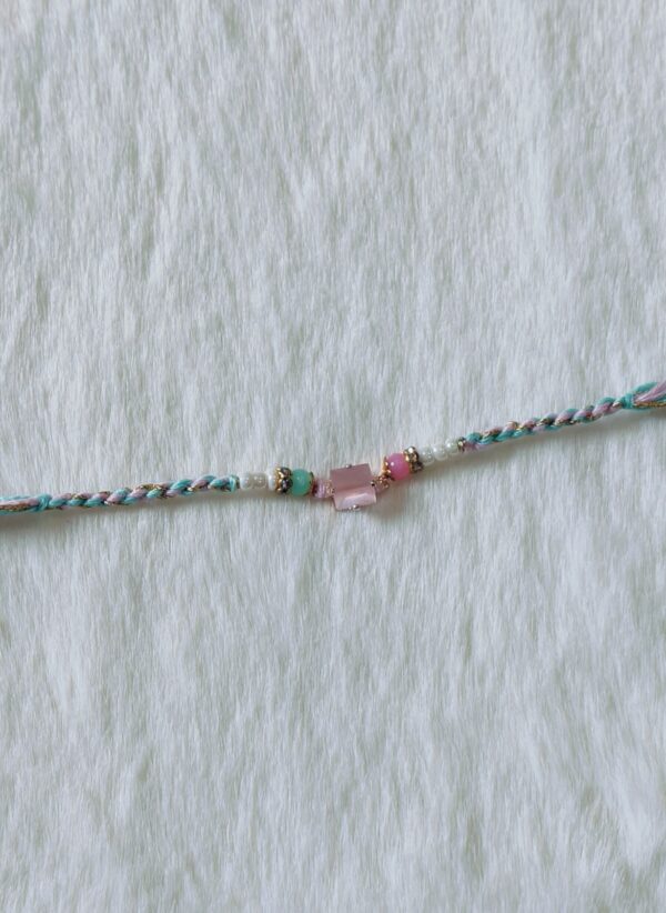 Blue and Pink color with Square Pearl in Pink - Image 6