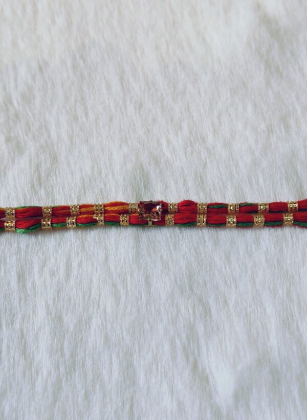 Red and Green color with Square Pink pearl - Image 2