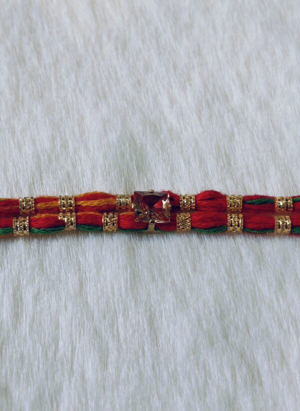 Red and Green color with Square Pink pearl - Image 3