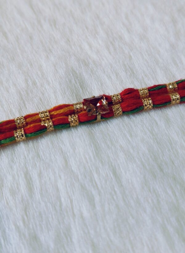 Red and Green color with Square Pink pearl