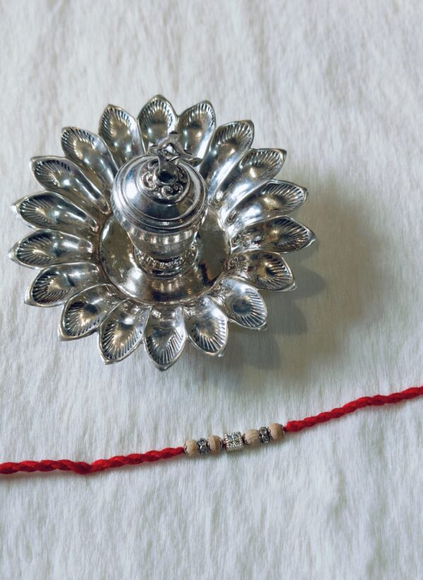 Red color with Rudrakasha beads and Square shape - Image 5